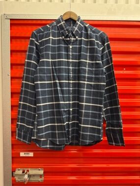 J Crew Window Pane Plaid Button Down Oxford Slim Fit Shirt